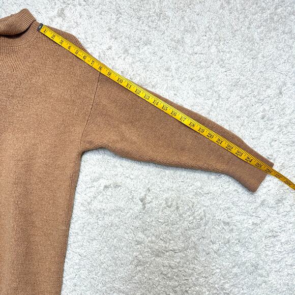 Babaton Maclean Merino Wool Mini Dress Oversized Ribbed Turtleneck Sweater Sz: M - Picture 6 of 11